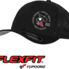 Casquette noire personnalisable Flexfit Yupoong.