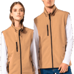 Gilets beige sans manches Kariban unisexes