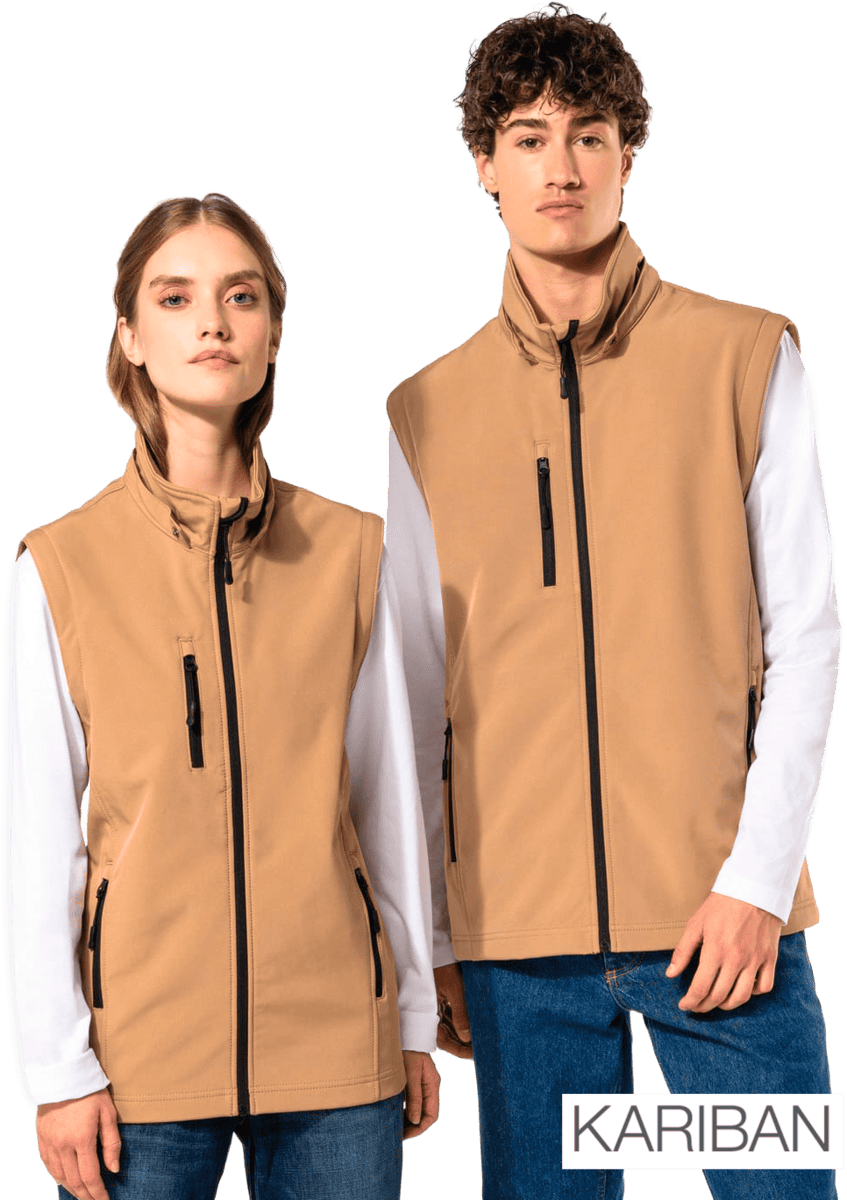 Gilets beige sans manches Kariban unisexes