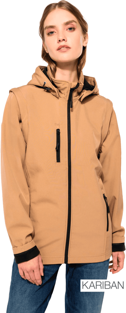 Veste beige à capuche Kariban pour femme