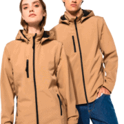 Vestes beige à capuche Kariban unisexes