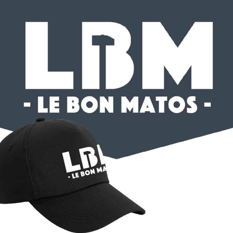 casquette noir logo lbm le bon matos