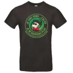 T-shirt noir humour alcool avec message drôle et visuel circulaire imprimé en DTF haute qualité – Pilou Shop 64