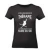 TEE SHIRT NOIR FEMME SKI THERAPIE