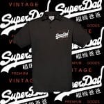 polo noir superdad parodie superdry cadeau papa