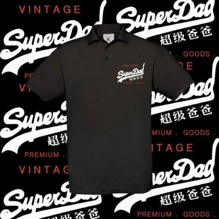 polo noir superdad parodie superdry cadeau papa