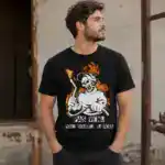 t shirt soudeur “pas venu pour souder du bois”