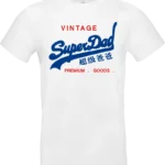 t shirt blanc super dad vintage – le style des papas qui assurent