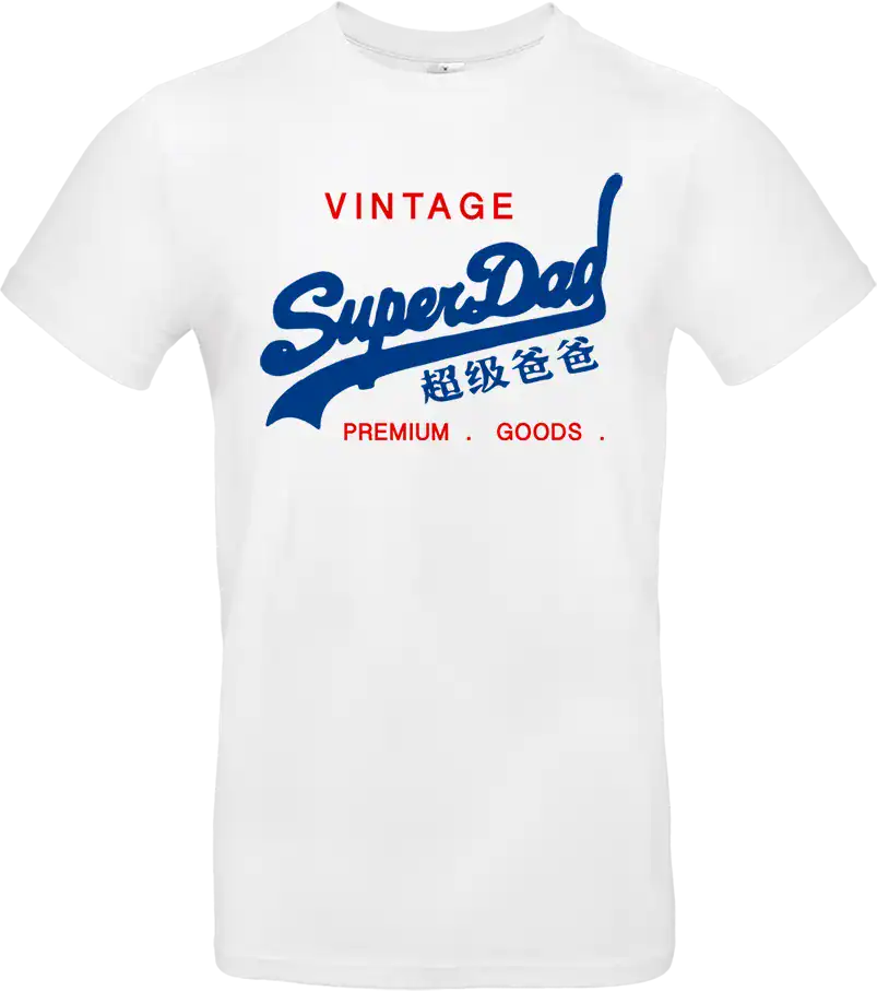 t shirt blanc super dad vintage – le style des papas qui assurent