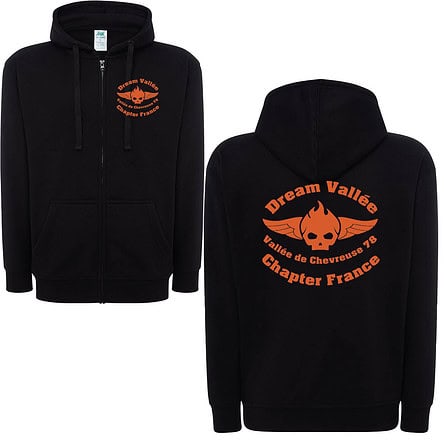 Sweat à capuche noir avec logo Dream Vallée