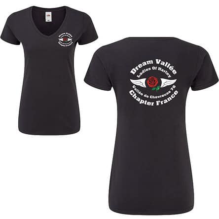 T-shirt noir Dream Vallée Ladies of Harley.