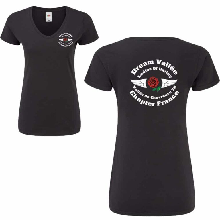 T-shirt noir Dream Vallée Ladies of Harley.