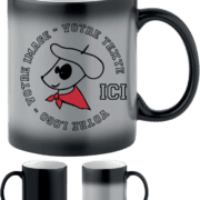 Mug Magique noir personnalisable avec image et texte