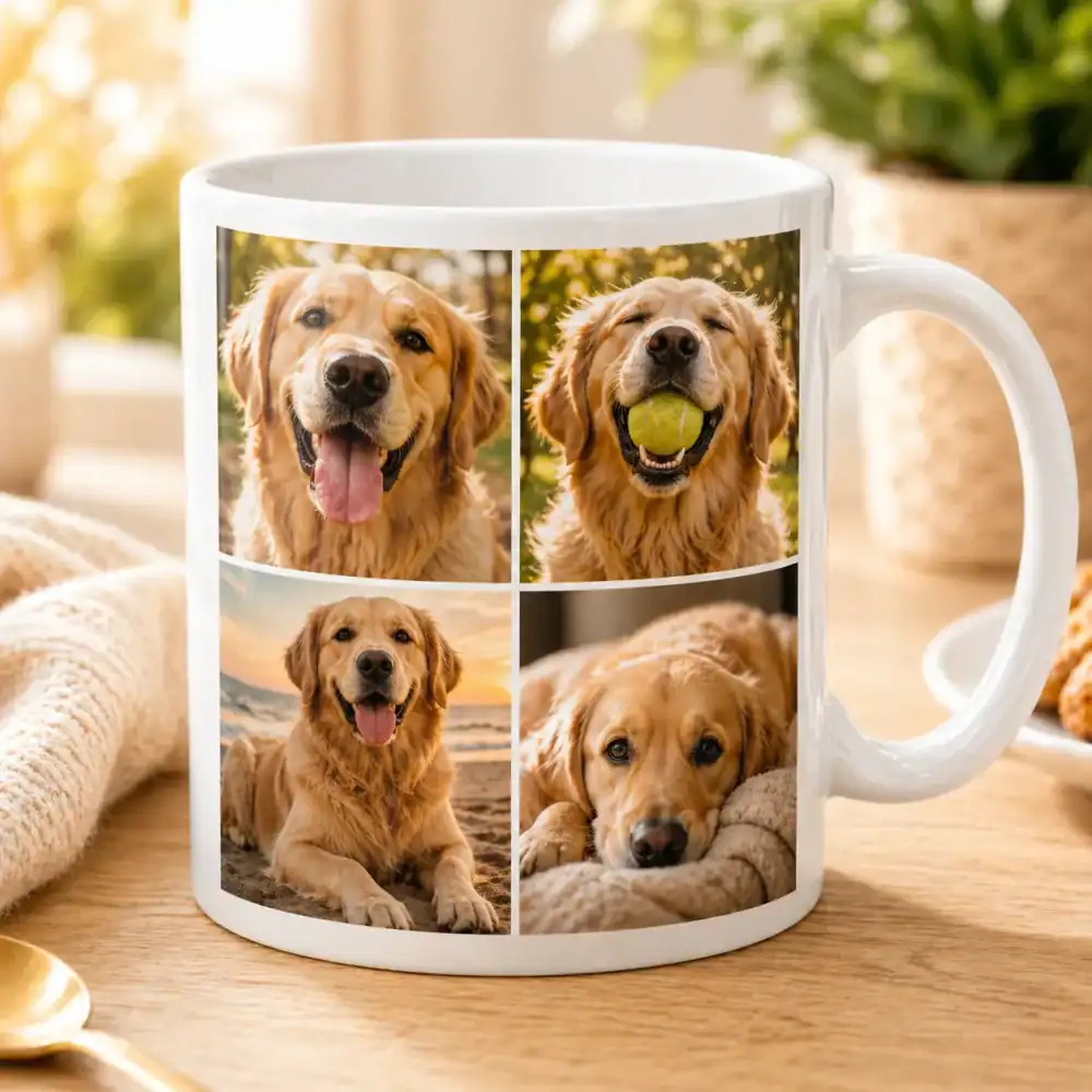 mug personnalisé photo chien cadeau original mug avec photos animal impression haute qualité