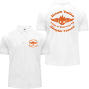 Polo blanc avec logo Dream Vallée.