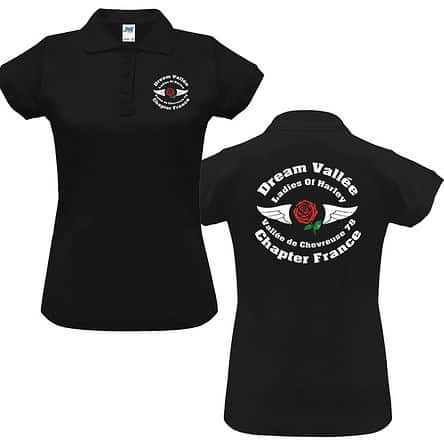 Polo noir Dream Vallée Ladies Of Harley