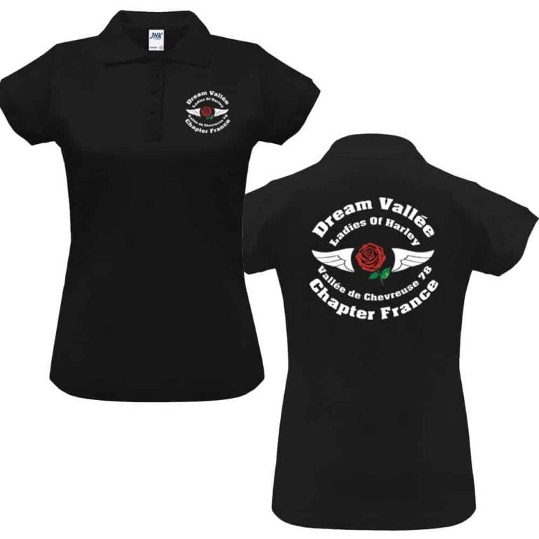 Polo noir Dream Vallée Ladies Of Harley