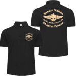 Polo noir avec logo Dream Vallée.