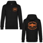Sweat noir avec logo Dream Vallée orange.