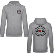 Sweat à capuche gris, logo Dream Vallée.