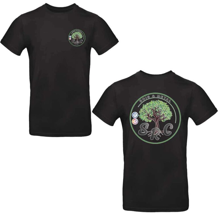 Tee-Shirt SRC BOIS & METAL Coeur + dos