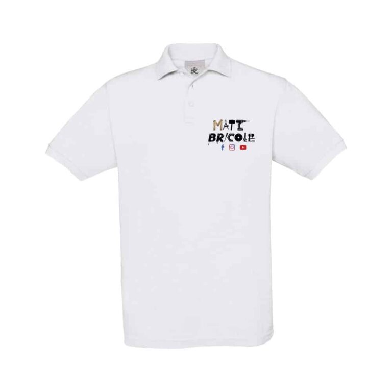 POLO OFFICIEL MATT BRICOLE BLANC