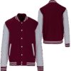 Blouson Teddy bordeaux et gris unisexe personnalisable Pilou Shop 64 face et dos