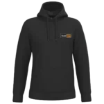 Sweat à capuche noir DEADPOHL MAKERS édition premium porté face et dos