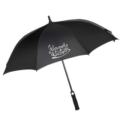 Parapluie noir avec logo blanc "Grand & Silver".