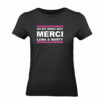 T-shirt noir "Merci Luna & Marty".