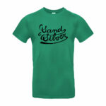 T-shirt vert inscription sand and Silver