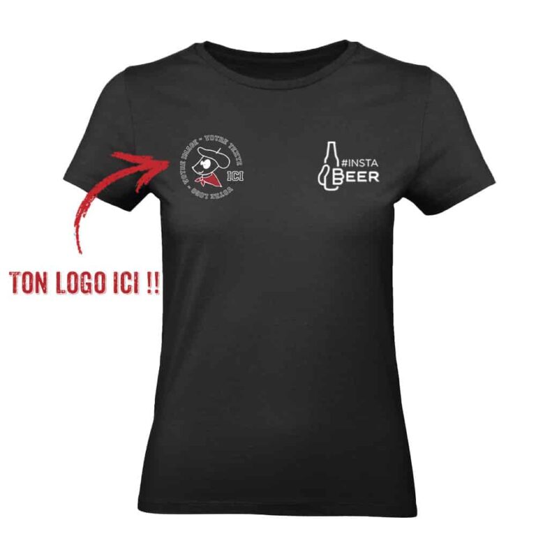 T-shirt noir personnalisable #InstaBeer.