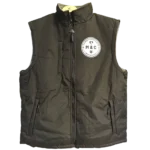 Gilet sans manches noir à logo circulaire blanc