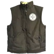 Gilet sans manches noir à logo circulaire blanc