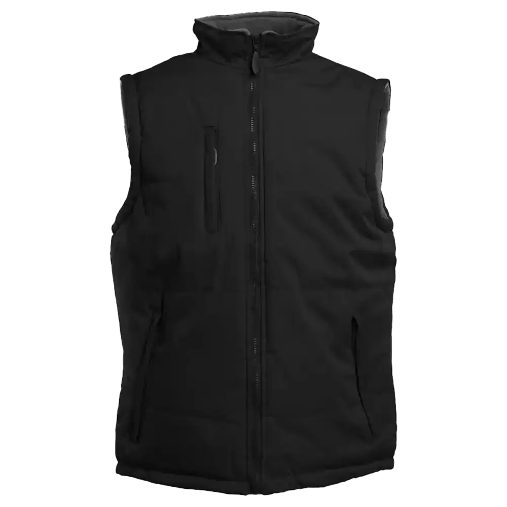 Gilet sans manches noir zippé