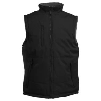 Gilet sans manches noir zippé