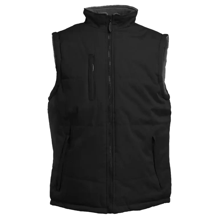 Gilet sans manches noir zippé