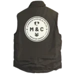 Gilet noir avec logo médiation animale M&C