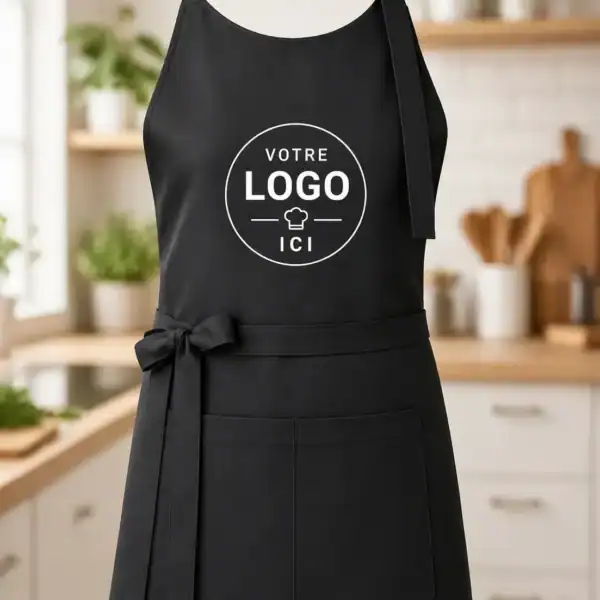 tablier personnalisé professionnel – coton épais avec poche, impression dtf premium