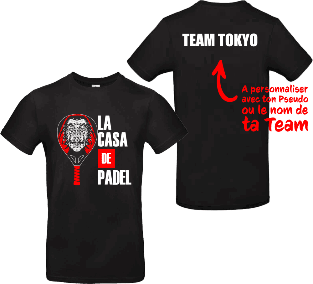 T-shirts personnalisables padel La Casa de Padel