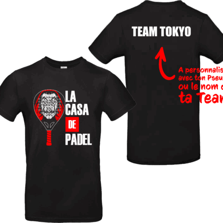 T-shirts personnalisables padel La Casa de Padel