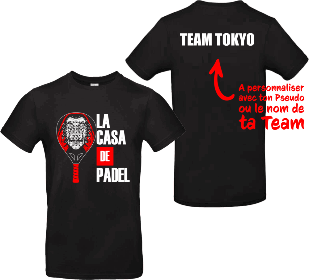 T-shirts personnalisables padel La Casa de Padel