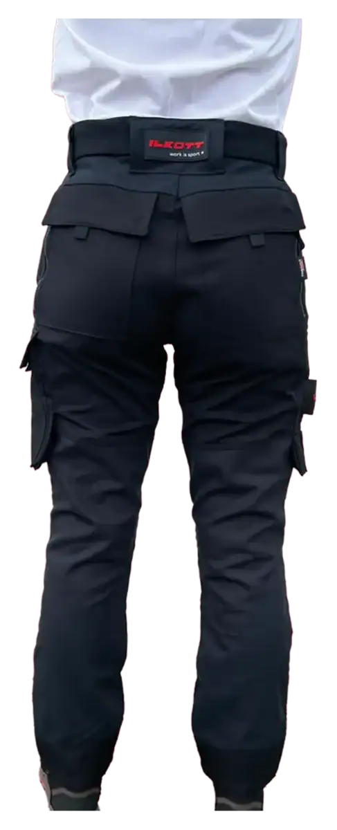 Pantalon de travail noir vu de dos