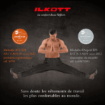 Homme en écart facial, portant vêtements de travail ILKOTT