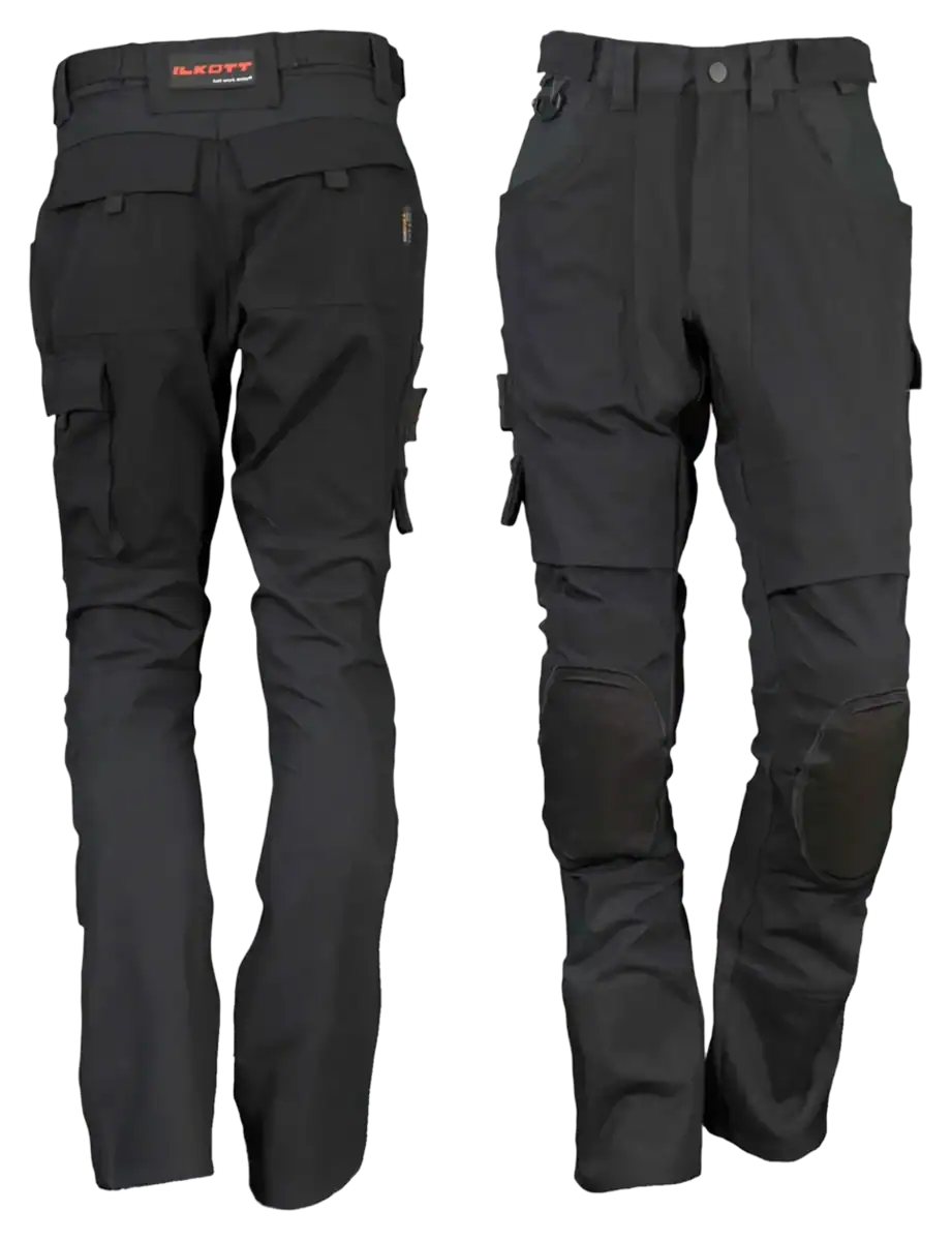 pantalon femme ilkkott ap30 noir avec genouilleres epi professionnel