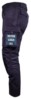 Pantalon de travail noir avec poche personnalisable