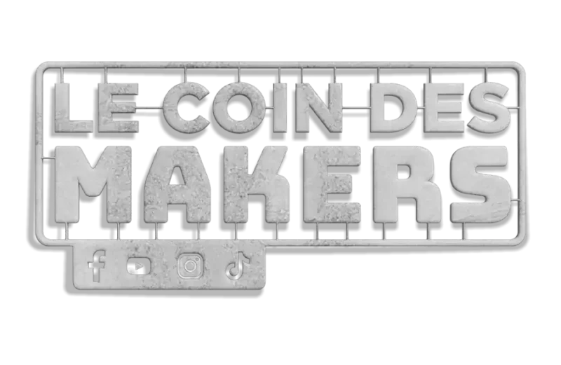 Bannière Le Coin des Makers par Pilou Shop 64 avec logo gris style atelier créatif local à Pau