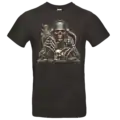 t-shirt noir skull tattoo artist illustration squelette tatoueur impression premium