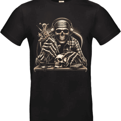 t shirt skull tattoo artist badass