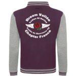 Veste Harley, logo Dream Vallée Chevreuse, rose ailée.